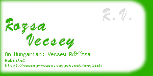 rozsa vecsey business card